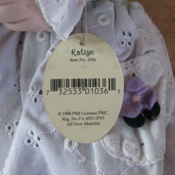 Precious Moments - 16" Doll - Katlyn #1036 Vintage 1994 Holding Cookie Jar - Picture 6 of 9